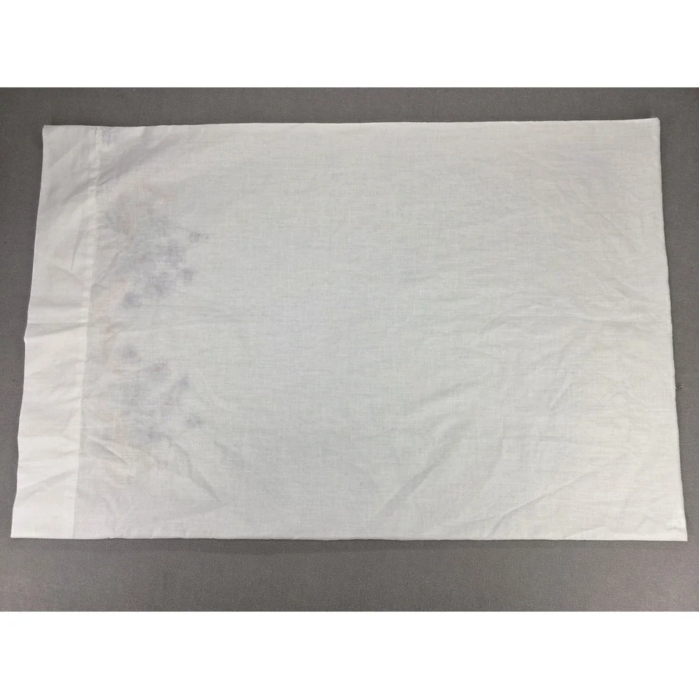 JC Penney Vintage Muslin Pillowcases Set‎ 2 Cross Stitch Floral MCM White